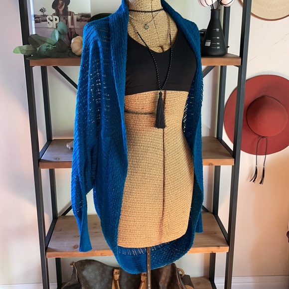 Liz Lange for Target Sweaters | Liz Lange Maternity | Teal Knit Cocoon Cardigan | M | Color: Blue | Size: mm | Madamemuse's Closet